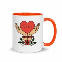 11oz Ceramic Mug with Color Inside