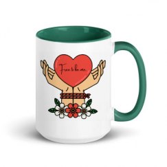 15oz Ceramic Mug with Color Inside