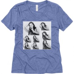 Ladies Relaxed Fit Super Soft Triblend V-Neck Tee