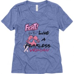 Ladies Relaxed Fit Super Soft Triblend V-Neck Tee