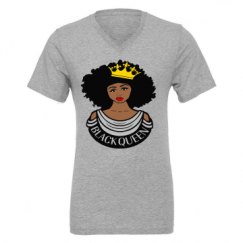 Unisex CVC Jersey V-Neck T-Shirt