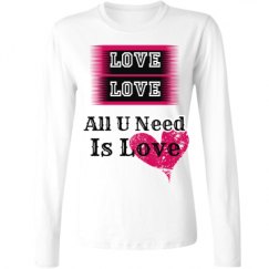 Ladies Relaxed Fit Basic Long Sleeve Tee