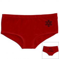 Merry Christmas Red Booty Shorts