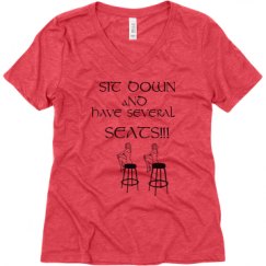 Ladies Relaxed Fit Super Soft Triblend V-Neck Tee