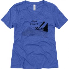 Ladies Relaxed Fit Super Soft Triblend V-Neck Tee