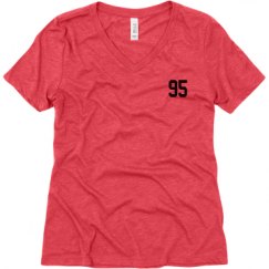 Ladies Relaxed Fit Super Soft Triblend V-Neck Tee