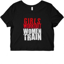 Ladies Slim Fit Crop Top Tee
