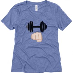 Ladies Relaxed Fit Super Soft Triblend V-Neck Tee