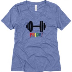 Ladies Relaxed Fit Super Soft Triblend V-Neck Tee