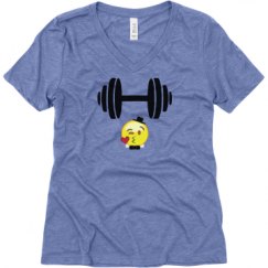 Ladies Relaxed Fit Super Soft Triblend V-Neck Tee