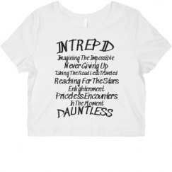 Ladies Slim Fit Crop Top Tee