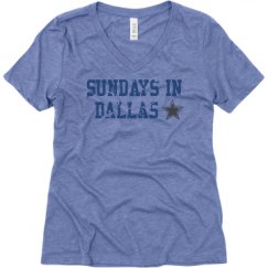 Ladies Relaxed Fit Super Soft Triblend V-Neck Tee