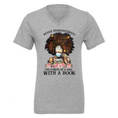 Unisex CVC Jersey V-Neck T-Shirt