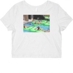 Ladies Slim Fit Crop Top Tee