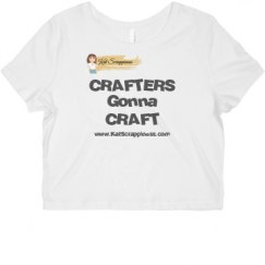 Ladies Slim Fit Crop Top Tee