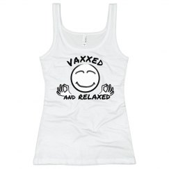 Vaxxed and Relaxed slim long womans tank