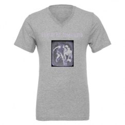 Unisex CVC Jersey V-Neck T-Shirt