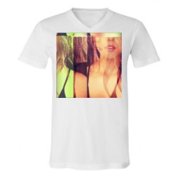 Unisex V-Neck Jersey Tee