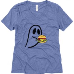 Ladies Relaxed Fit Super Soft Triblend V-Neck Tee