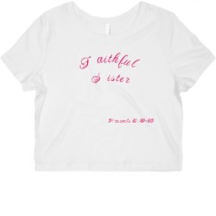 Ladies Slim Fit Crop Top Tee