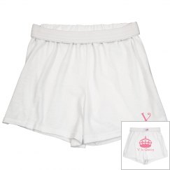V is Queen Short White/Pink