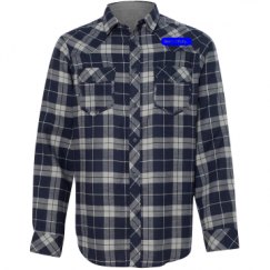 Unisex Long Sleeve Plaid Flannel Shirt