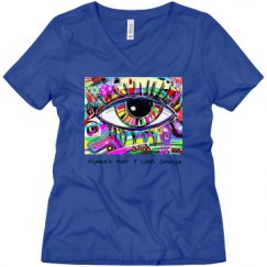 Ladies Relaxed Fit V-Neck Tee