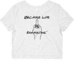 Ladies Slim Fit Crop Top Tee