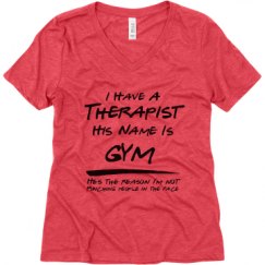 Ladies Relaxed Fit Super Soft Triblend V-Neck Tee