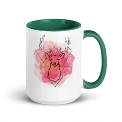 15oz Ceramic Mug with Color Inside