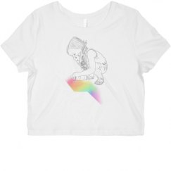 Ladies Slim Fit Crop Top Tee