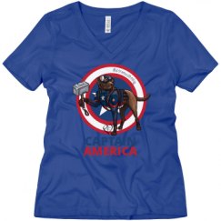 Ladies Relaxed Fit V-Neck Tee