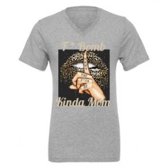 Unisex CVC Jersey V-Neck T-Shirt