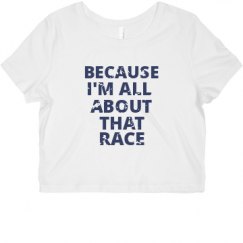 Ladies Slim Fit Crop Top Tee