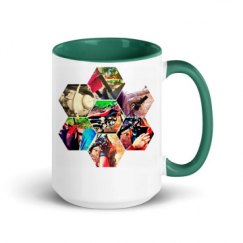 15oz Ceramic Mug with Color Inside