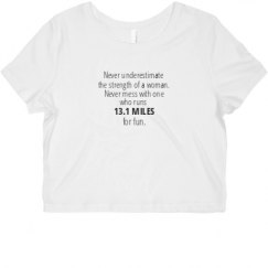 Ladies Slim Fit Crop Top Tee