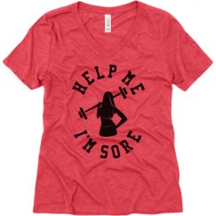 Ladies Relaxed Fit Super Soft Triblend V-Neck Tee