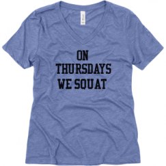 Ladies Relaxed Fit Super Soft Triblend V-Neck Tee