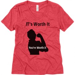 Ladies Relaxed Fit Super Soft Triblend V-Neck Tee