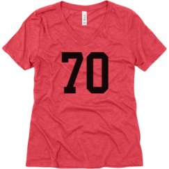 Ladies Relaxed Fit Super Soft Triblend V-Neck Tee