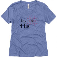 Ladies Relaxed Fit Super Soft Triblend V-Neck Tee