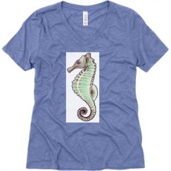 Ladies Relaxed Fit Super Soft Triblend V-Neck Tee