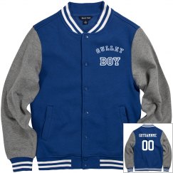 GB Fleece Letterman Varsity Jacket Blue