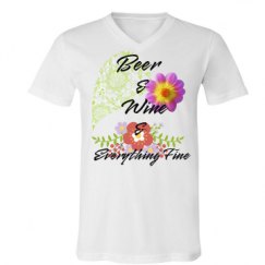 Unisex V-Neck Jersey Tee