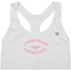Ladies Champion White Sports Bra