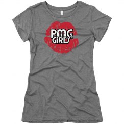 PMG GIRLS "DISTRESSED" FITTED TEE