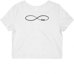 Ladies Slim Fit Crop Top Tee