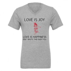 Unisex CVC Jersey V-Neck T-Shirt