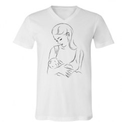 Unisex V-Neck Jersey Tee