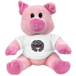 7.5 Inch Pink Piggie Stuffed Animal